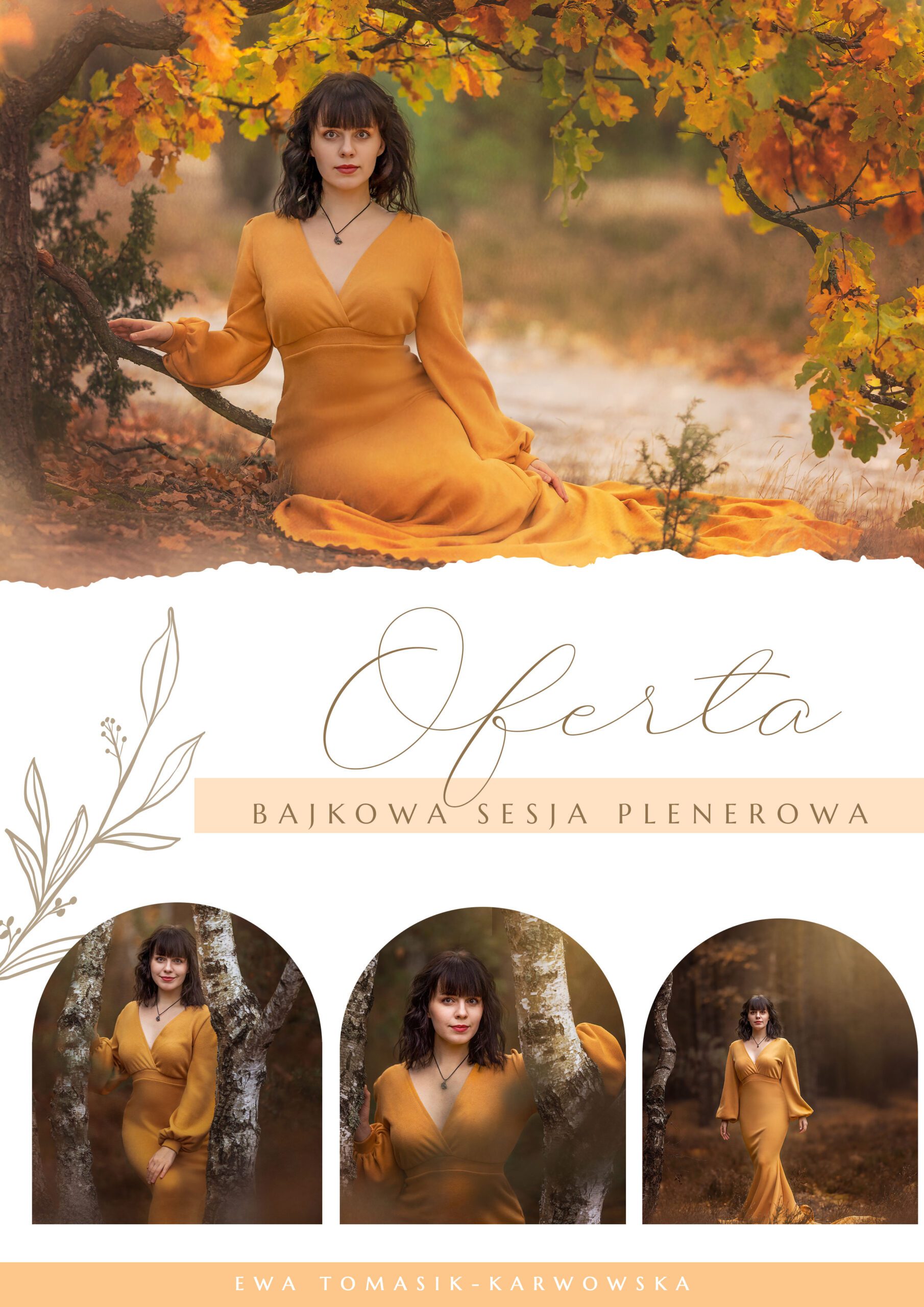 Baner reklamowy cennika - bajkowa sesja plenerowa